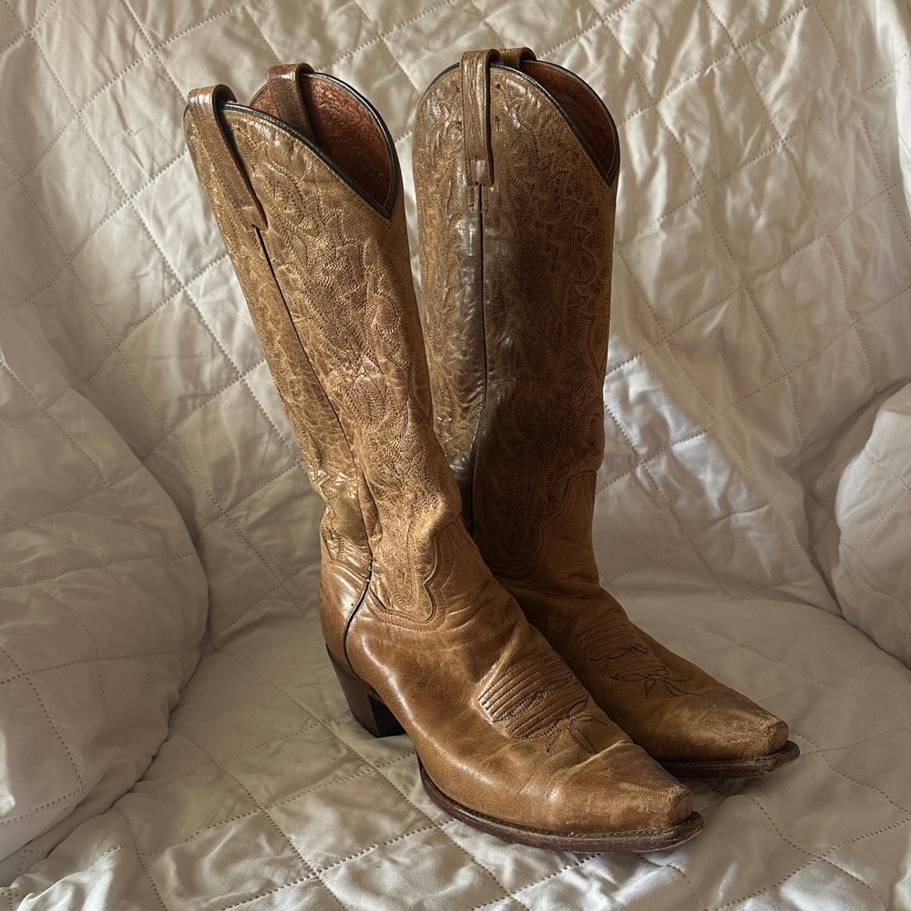 Dan Post Women's Brown Lace-Up Western Boots
